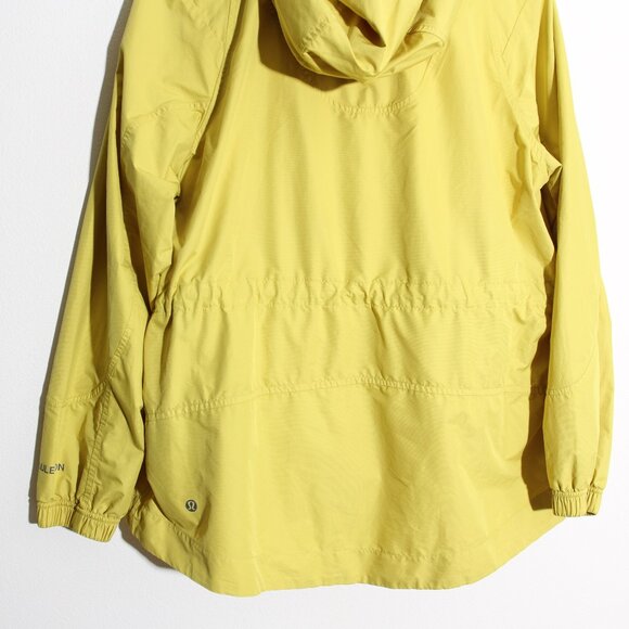 Lululemon Cinch-Waist Half-Zip Running Jacket Soleil Yellow Glyde Hooded Size 8 - Picture 12 of 14